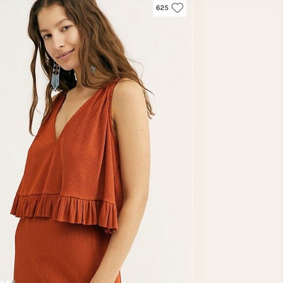 Free People no excuses cropped top in terracotta size XS - Picture 1 of 9